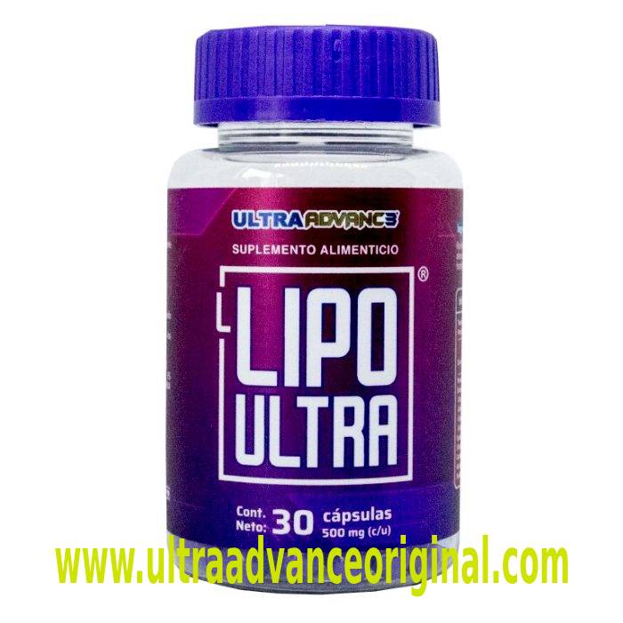 Frasco de lipo ultra, de 30 cápsulas, producto de la línea para bajar de peso de ultra advance