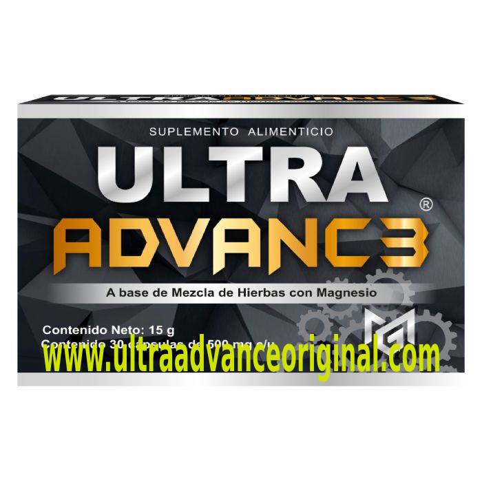 Caja de Ultra advance black mg, la negra, con 30 cápsulas.