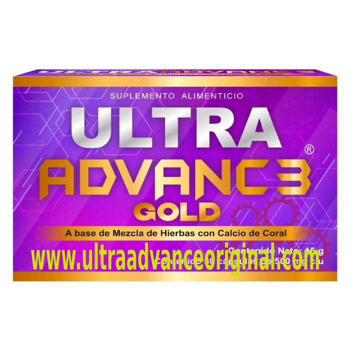 Caja de Ultra advance gold, la morada, con 30 cápsulas.